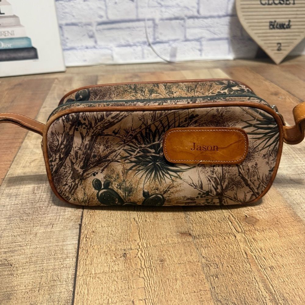 camouflage toiletry bag dopp kit Jon Hart Design Jason has flaws